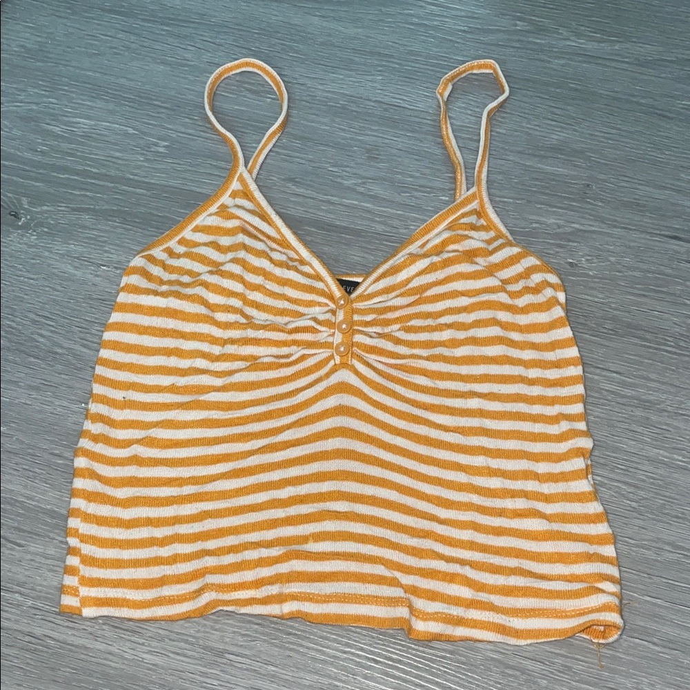 Forever 21 Striped Camisole in Orange and White